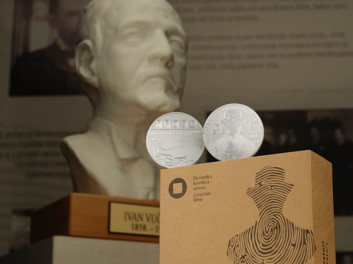 Otisak koji je promijenio kriminalistiku: Nova kovanica posvećena Hvaraninu Ivanu Vučetiću
