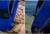 VIDEO Auto 'kliznuo' u more, šokirao kupače