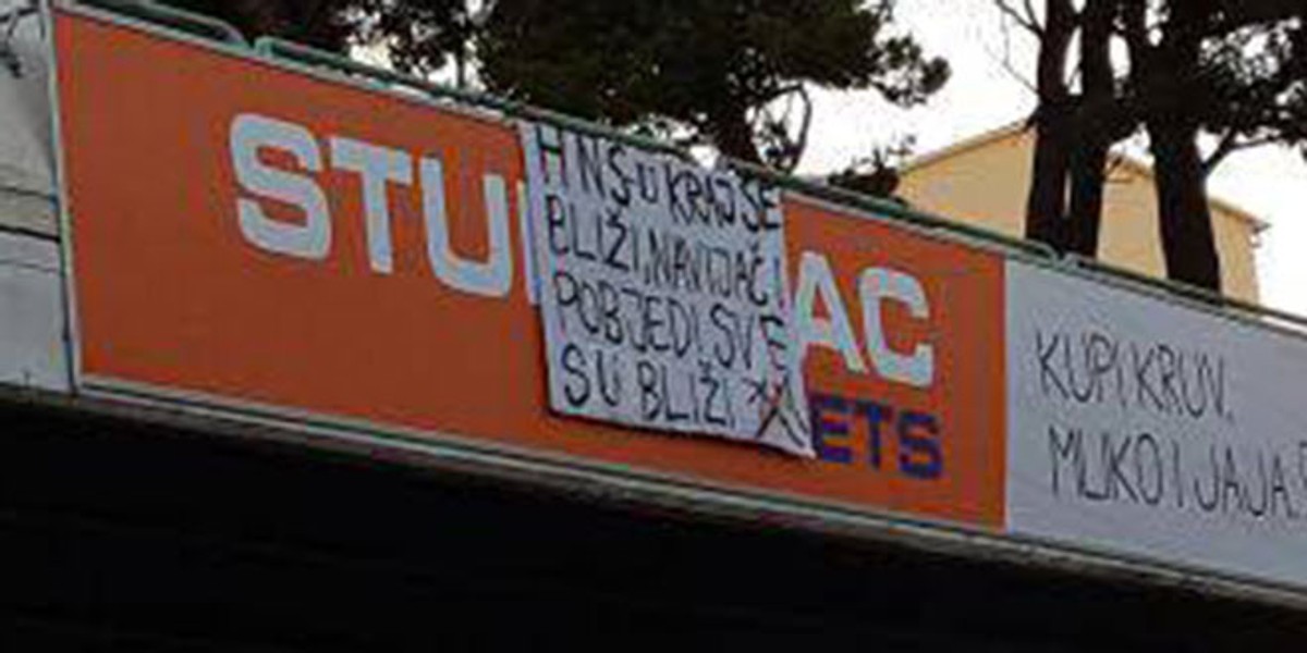 Split preplavili transparenti: Od svih huligana, vi ste najgori!