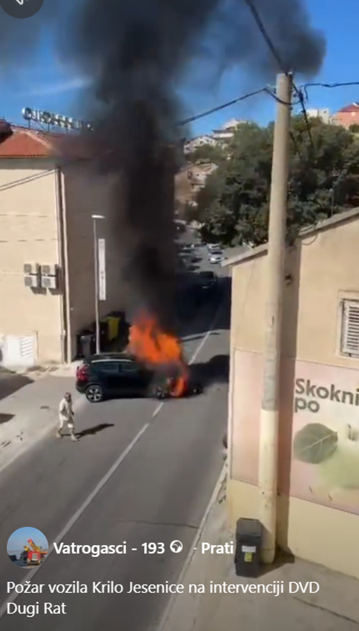 U Krilu Jesenice planuo automobil