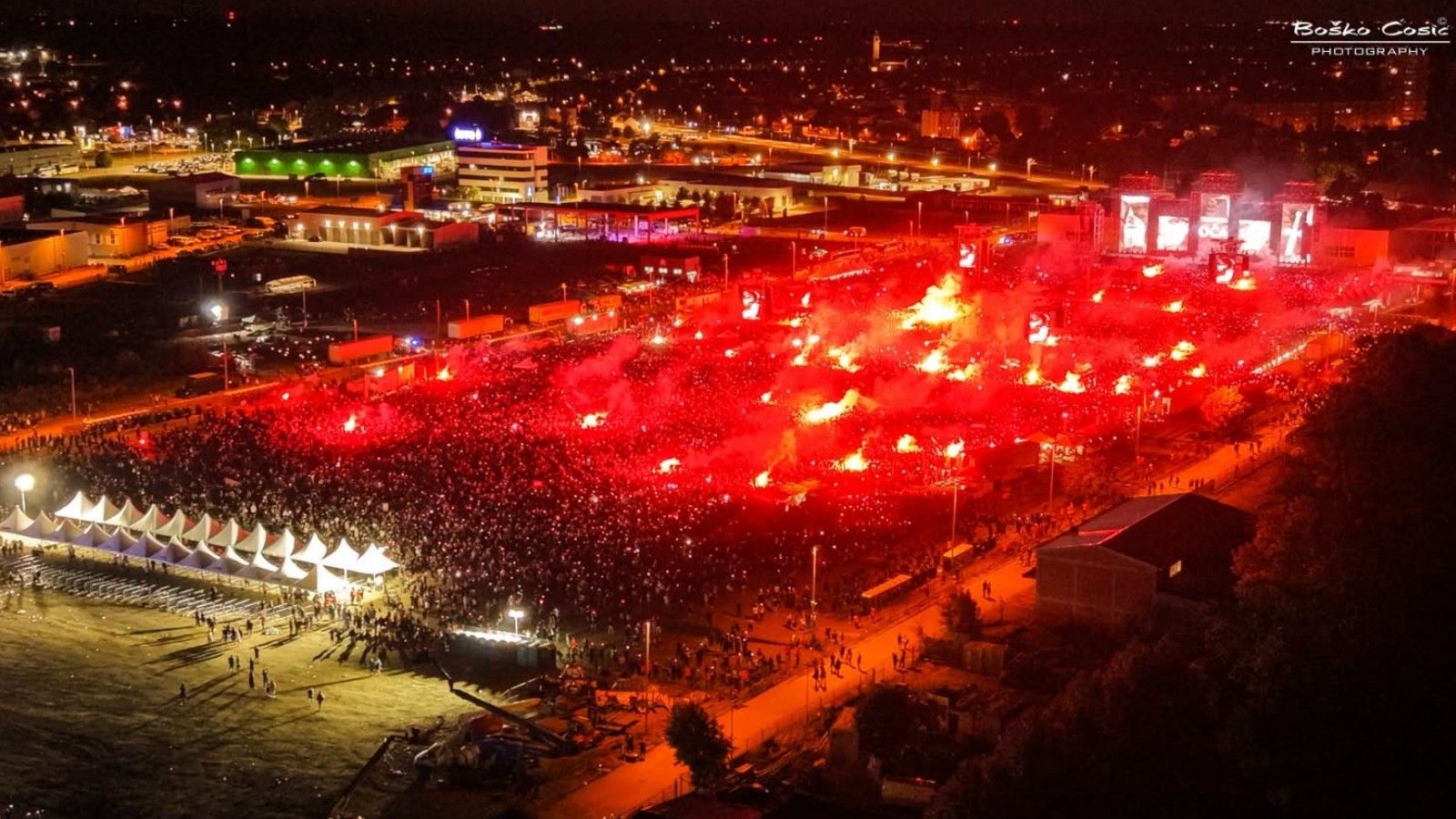 FOTO IZ ZRAKA Ovako večeras izgleda Vukovar