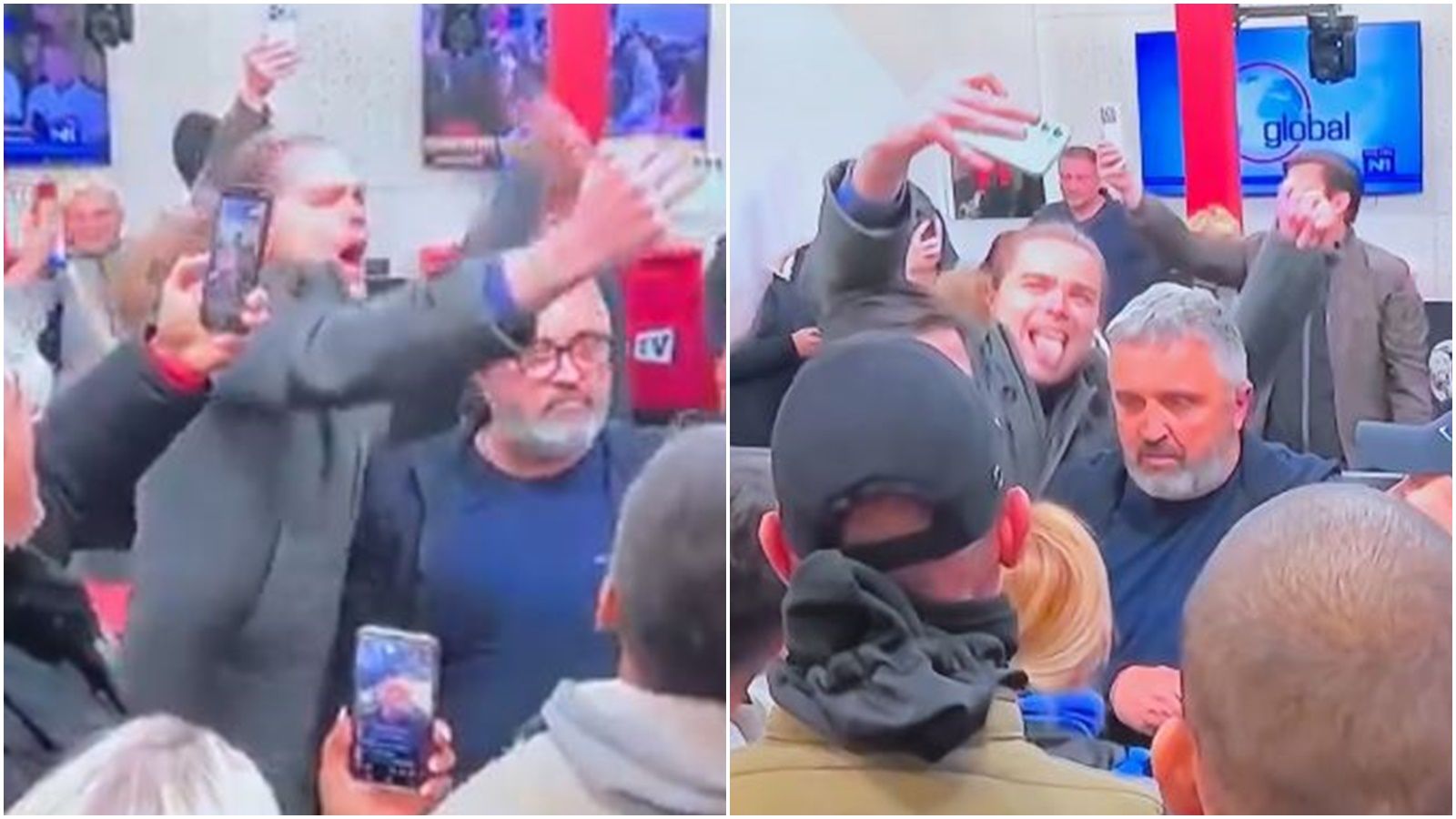 VIDEO Skupina građana ušla u zgradu Informera i prekinula program, voditelj pozivao policiju i Hitnu pomoć