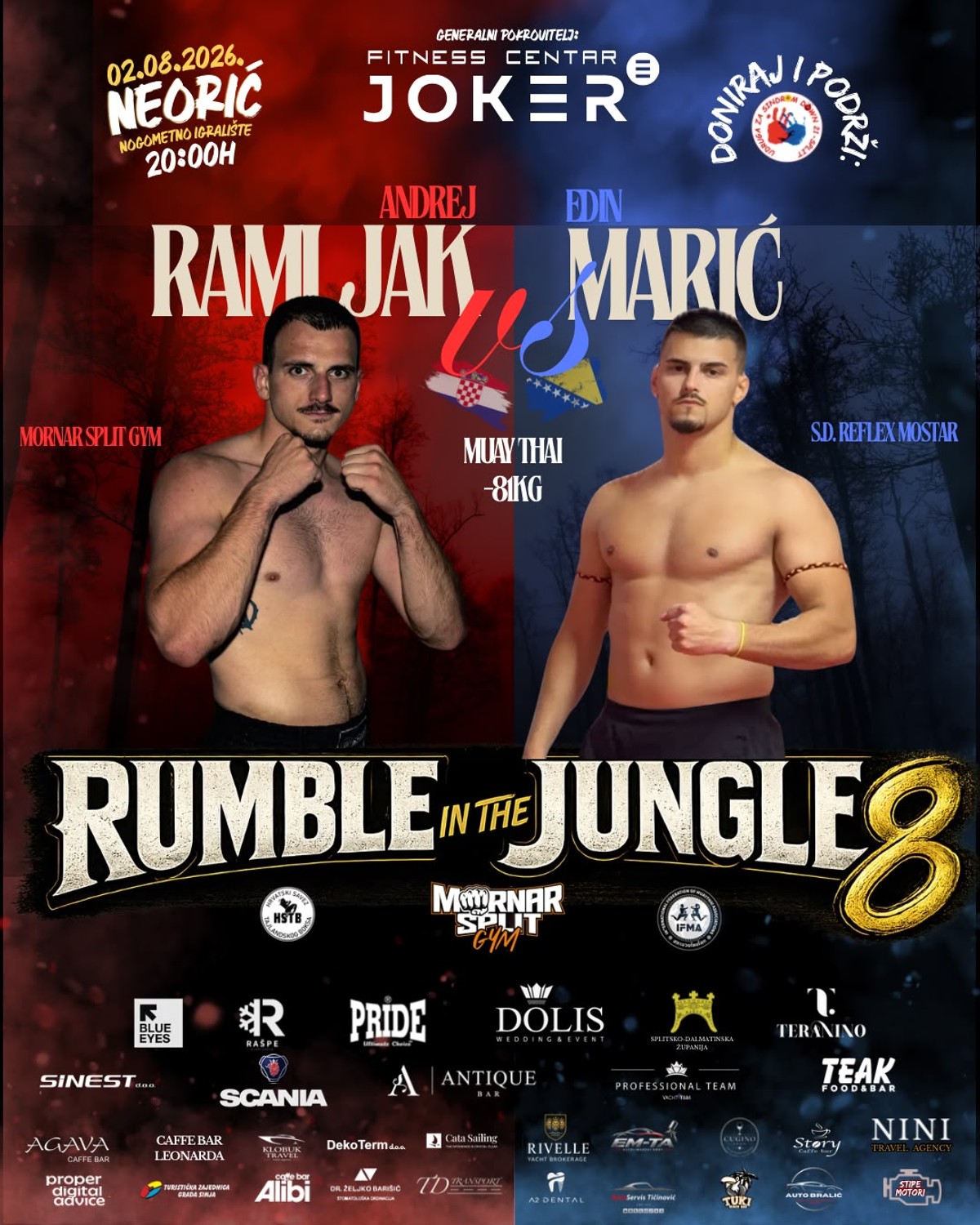 Rumble in the jungle 8 - međunarodni humanitarni muaythai spektakl prvi put u Neoriću