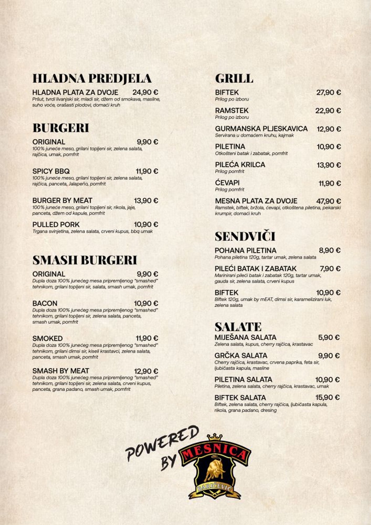 ZA LJUBITELJE MESNIH DELICIJA, ALI I NE SAMO NJIH Provjerite što nudi novi restoran na Brdima - mEAT Bar Split