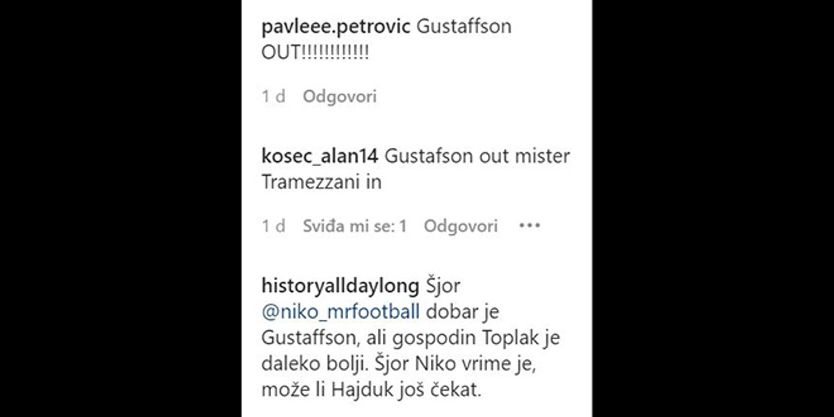 Nikoličius se nije oglasio nakon Šibenika, navijači Hajduka zatrpali ga porukama da smijeni Gustafssona!