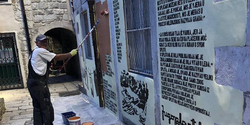 Prebrisan mural u čast Jugoplastike