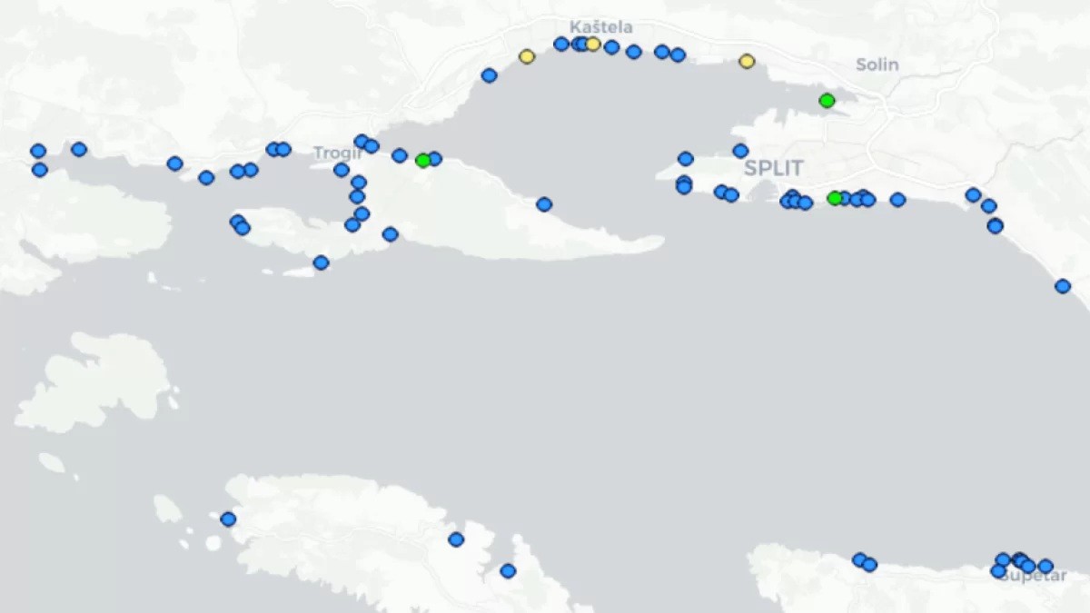 'Najlošije' more u Dalmaciji trenutačno je na trima kaštelanskim plažama