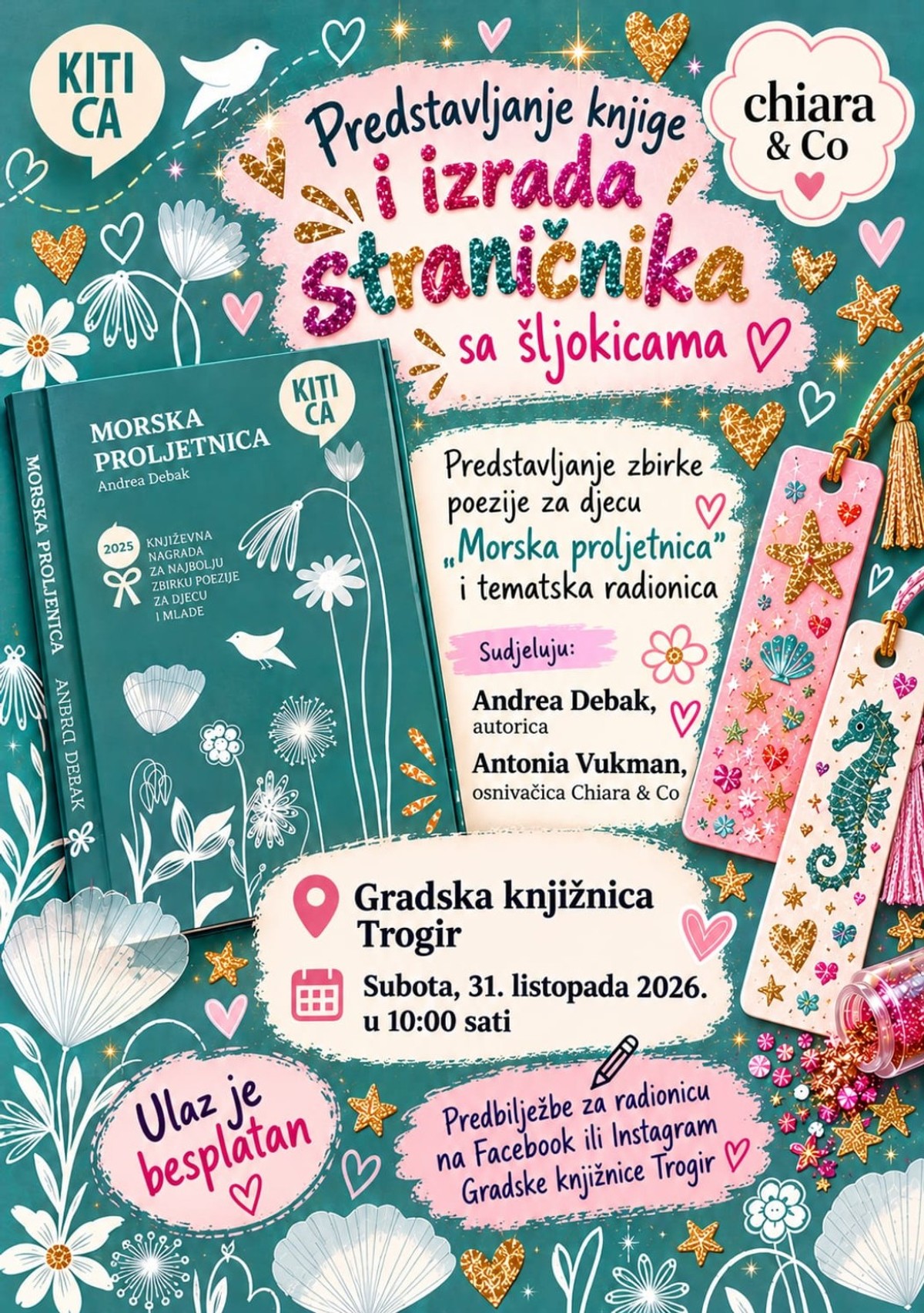 Kreativno jutro za djecu u Trogiru; od poezije do vlastitih straničnika