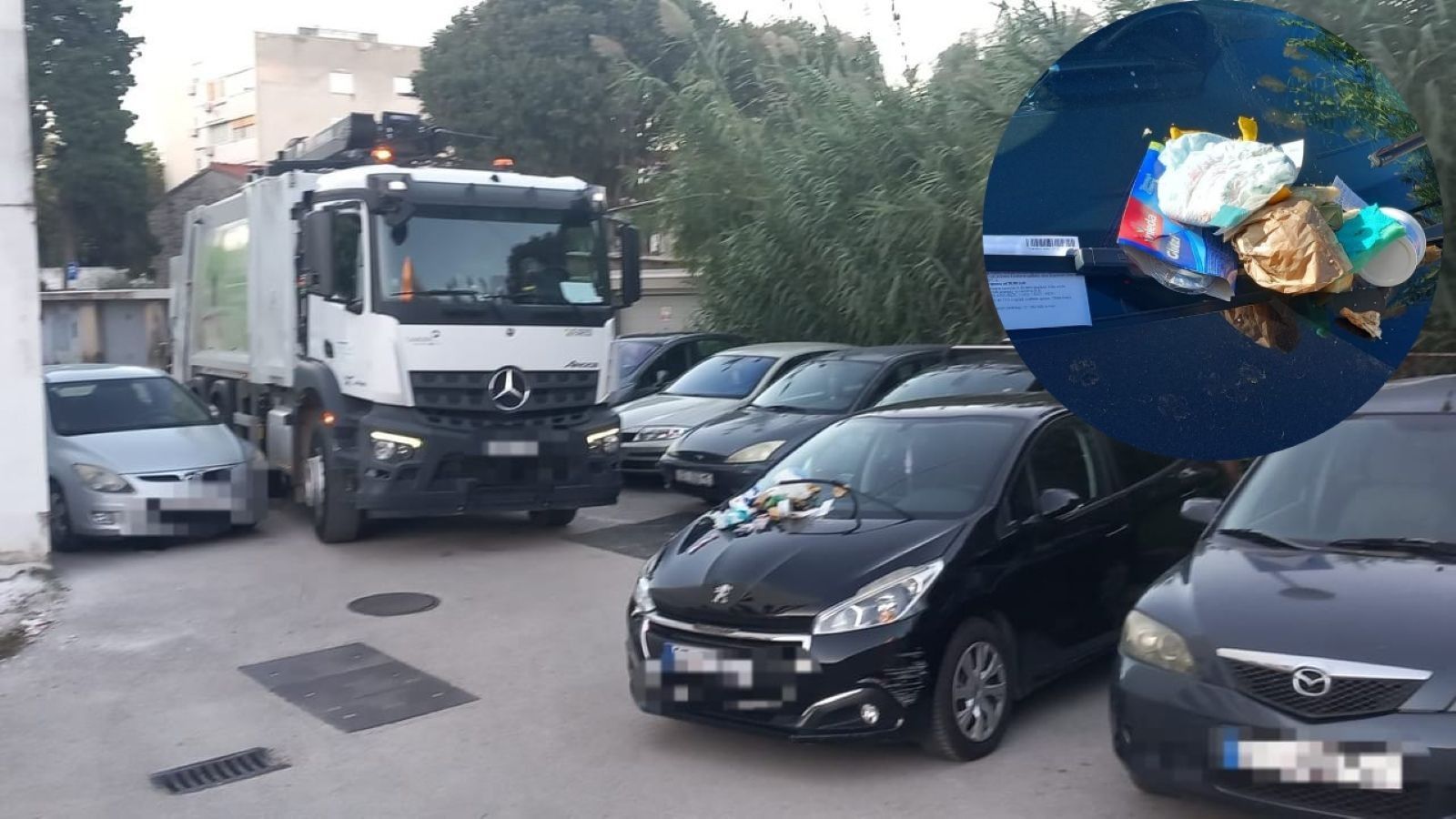 DVOSTRUKA KAZNA Smeće na haubi zbog parkiranja