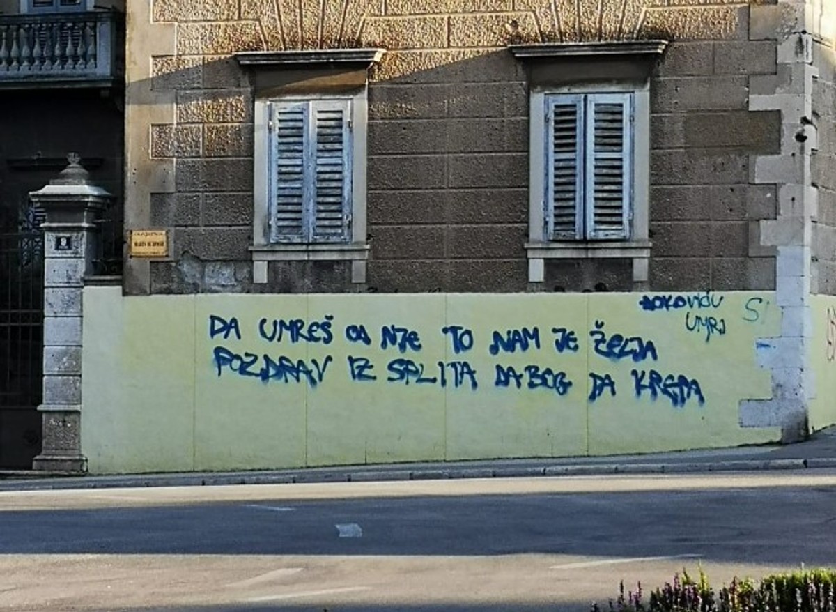 Morbidan grafit u centru Splita upućen Novaku Đokoviću