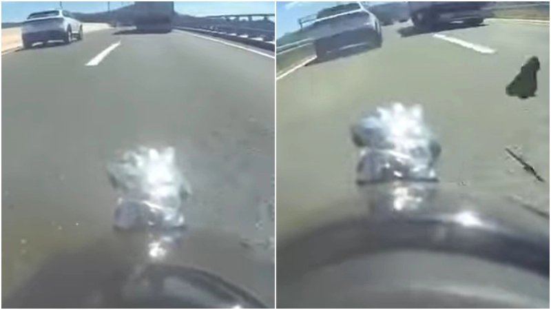 VIDEO Splitskog motociklista pogodio predmet s drugog vozila na autocesti, zahvalio sv. Heleni