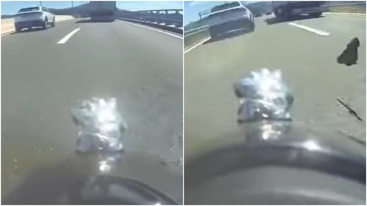 VIDEO Splitskog motociklista pogodio predmet s drugog vozila na autocesti, zahvalio sv. Heleni
