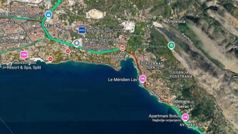 DESETLJEĆA NEBRIGE Jedan sudar, Split blokiran