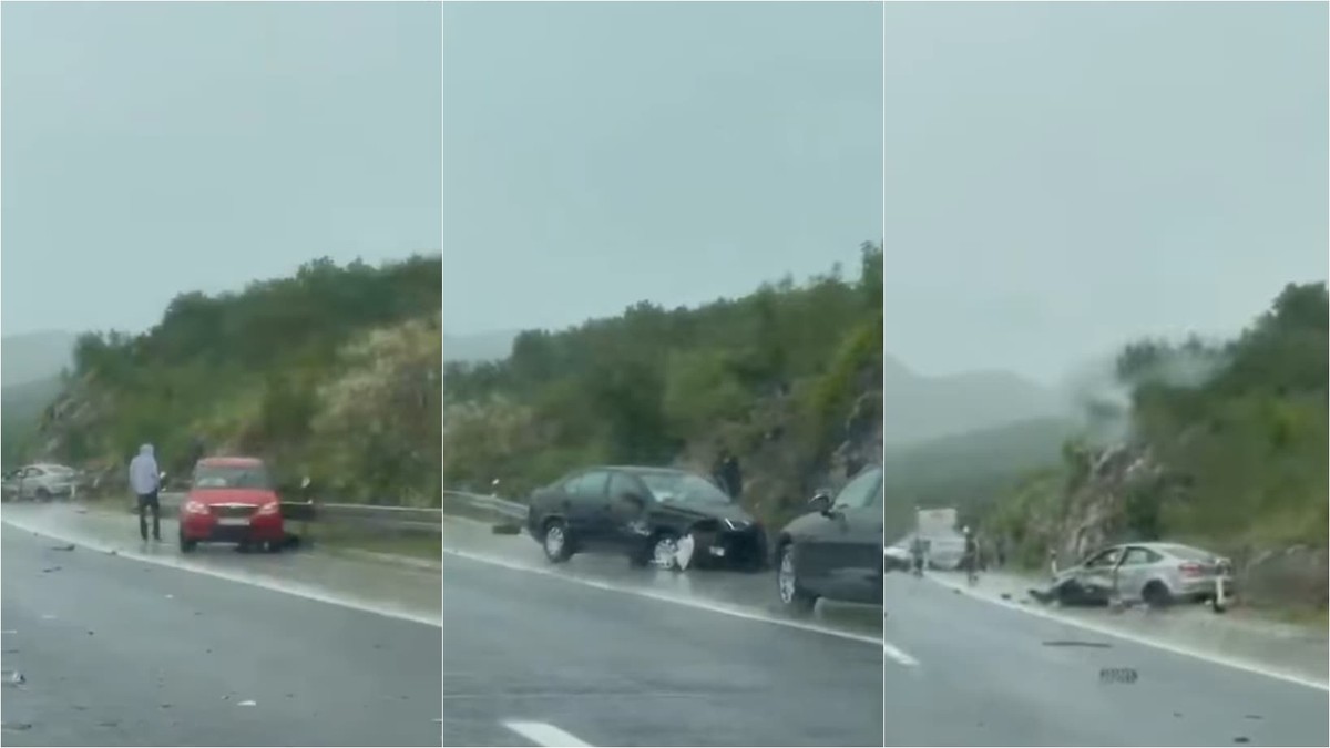 VIDEO: TEŠKA PROMETNA NA AUTOCESTI Sudar četiri auta kod Biskog, tri osobe su ozlijeđene