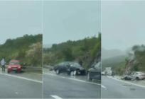 VIDEO: TEŠKA PROMETNA NA AUTOCESTI Sudar četiri auta kod Biskog, tri osobe su ozlijeđene