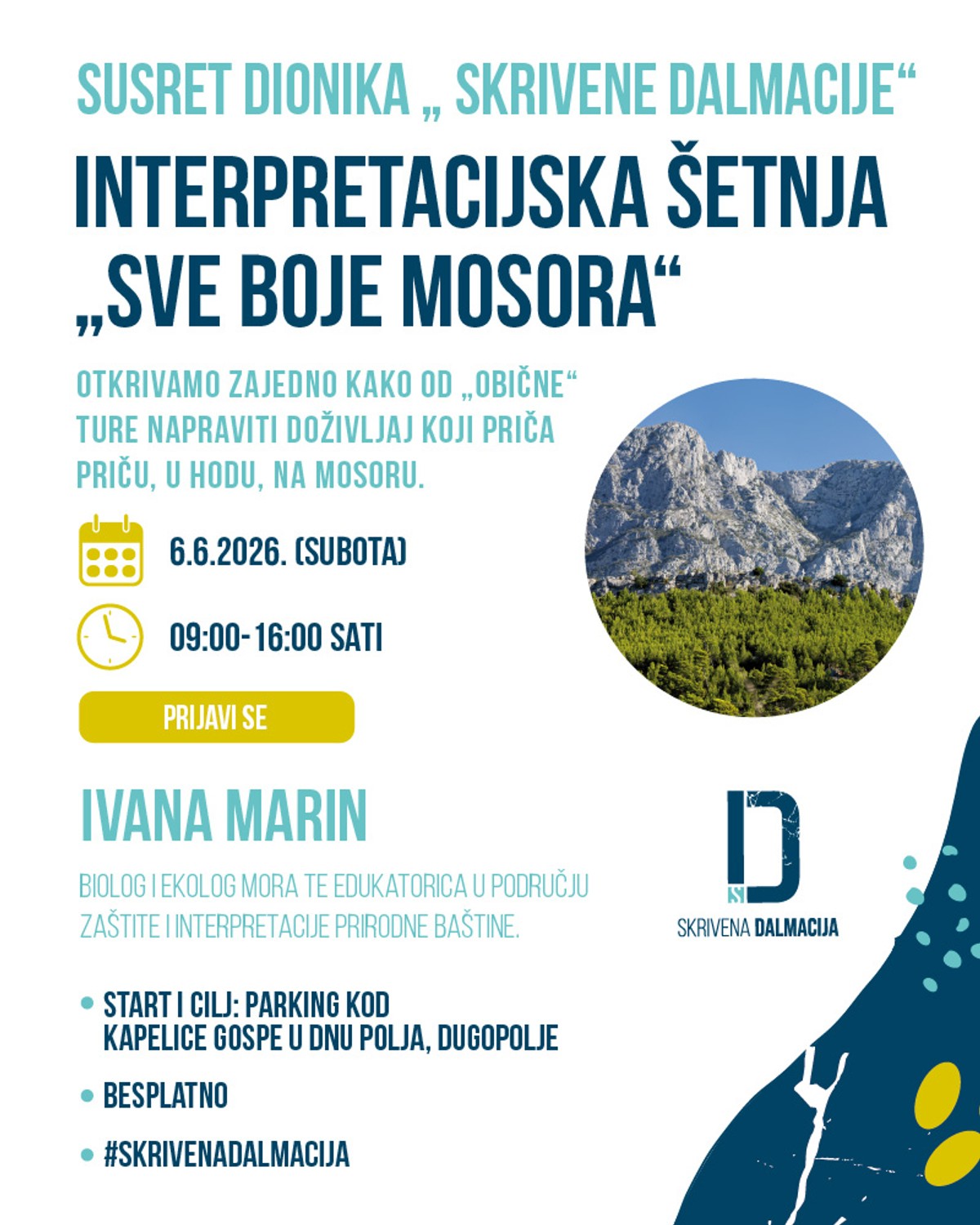 Besplatan edukativan izlet 'Sve boje Mosora' za kreativce u turizmu