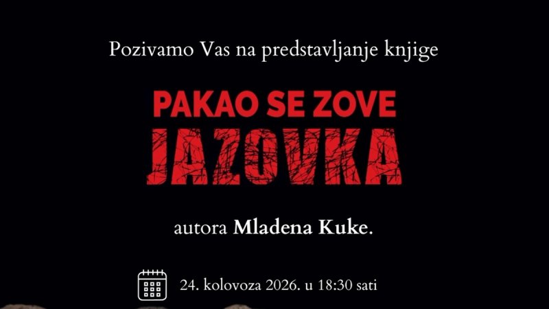 U ponedjeljak predstavljanje knjige 'Pakao se zove Jazovka' autora Mladena Kuke