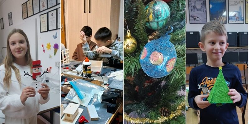 Učenici izrađivali blagdanske predmete na završetku radionica u Zajednici tehničke kulture grada Splita