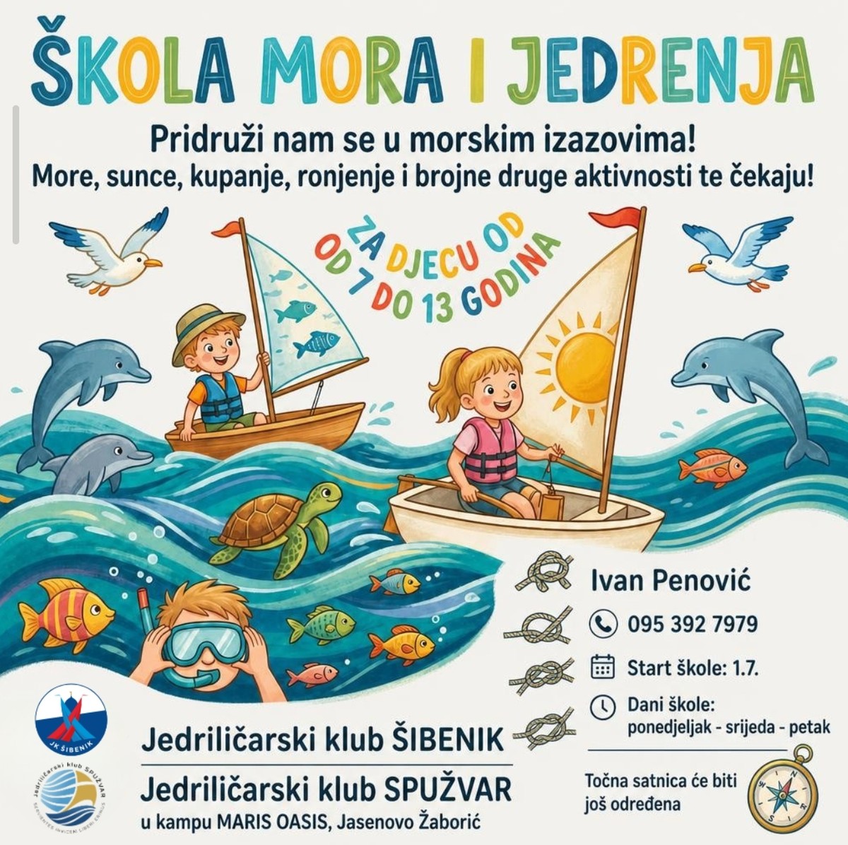 Škola mora i jedrenja u Žaboriću otvara prijave za ljeto 2026.