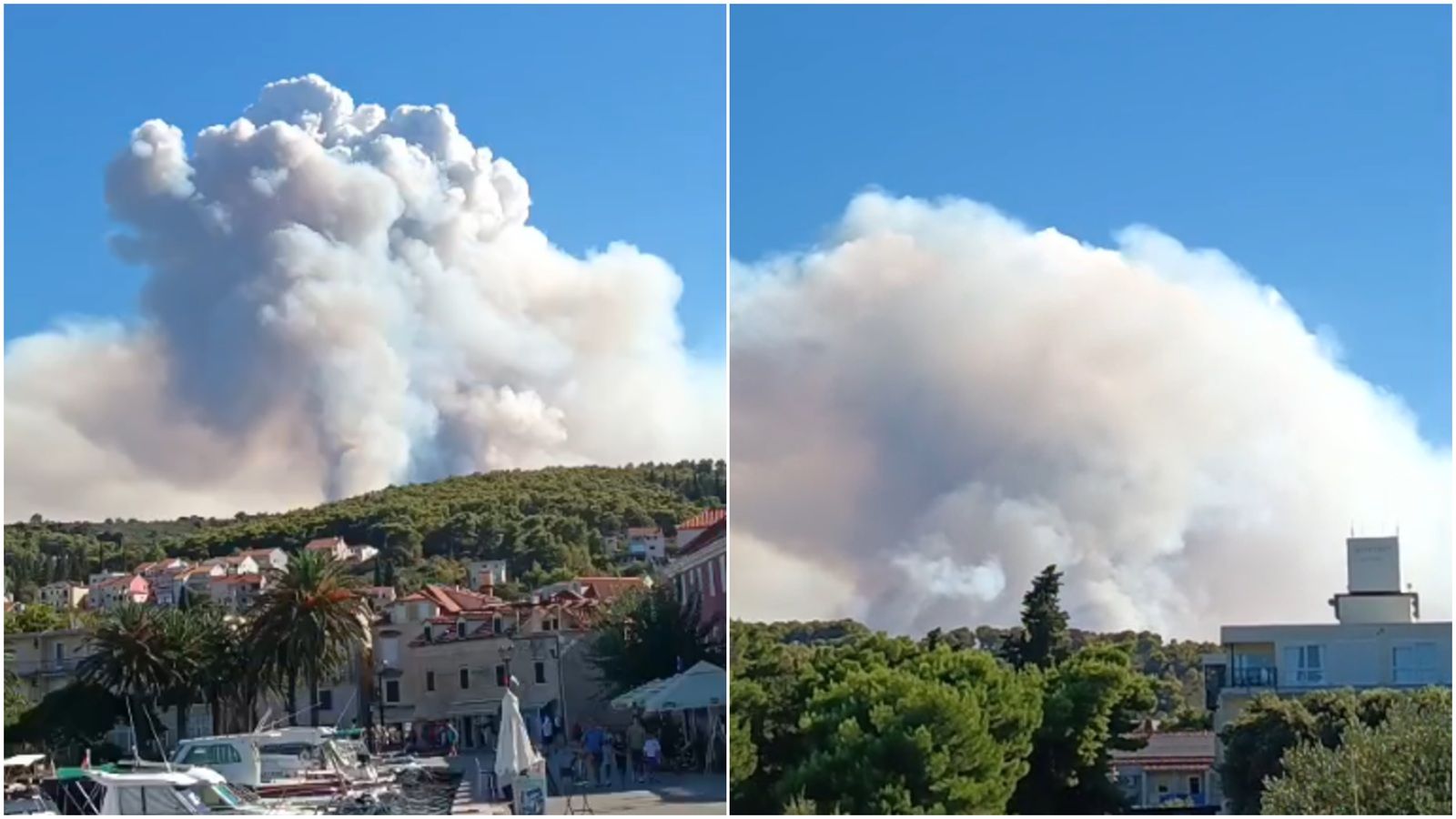 VIDEO Bijeli dim s požarišta vidi se i u Supetru