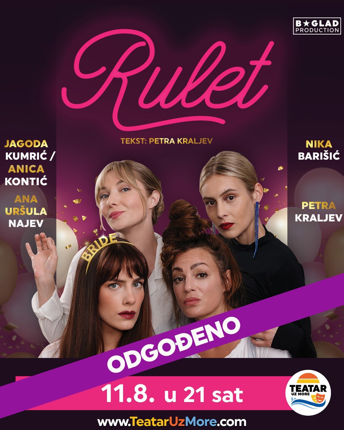 Odgađa se večerašnja izvedba 'Ruleta' u Splitu
