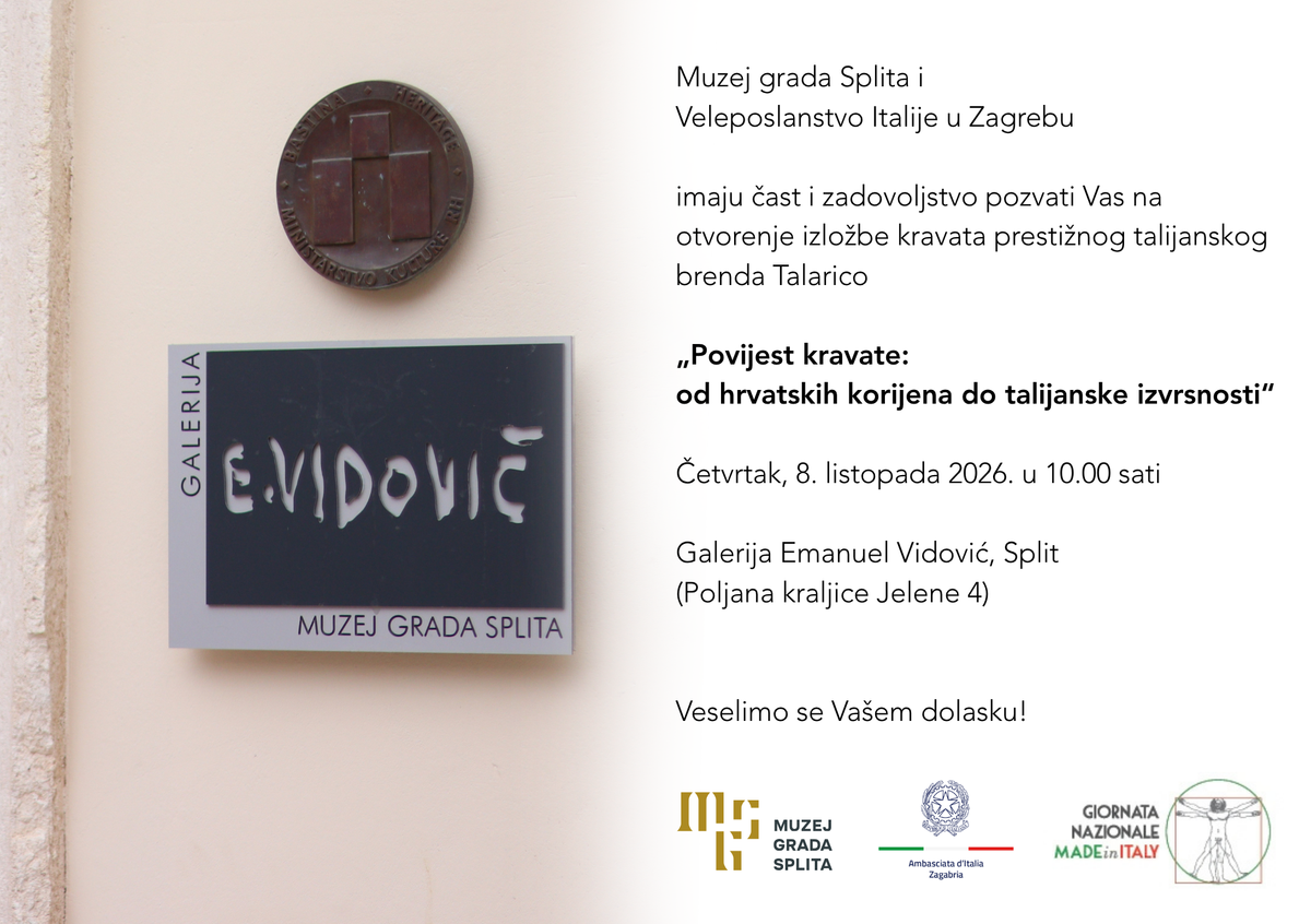 GALERIJA EMANUEL VIDOVIĆ: Otvara se izložba 'Povijest kravate: od hrvatskih korijena do talijanske izvrsnosti'