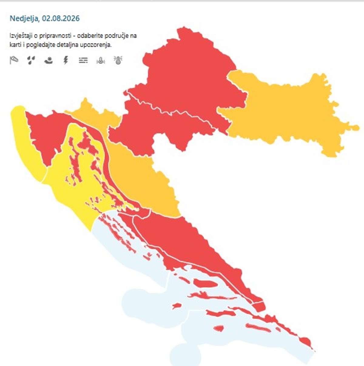 Čekaju nas paklene vrućine, upaljen crveni meteolarm
