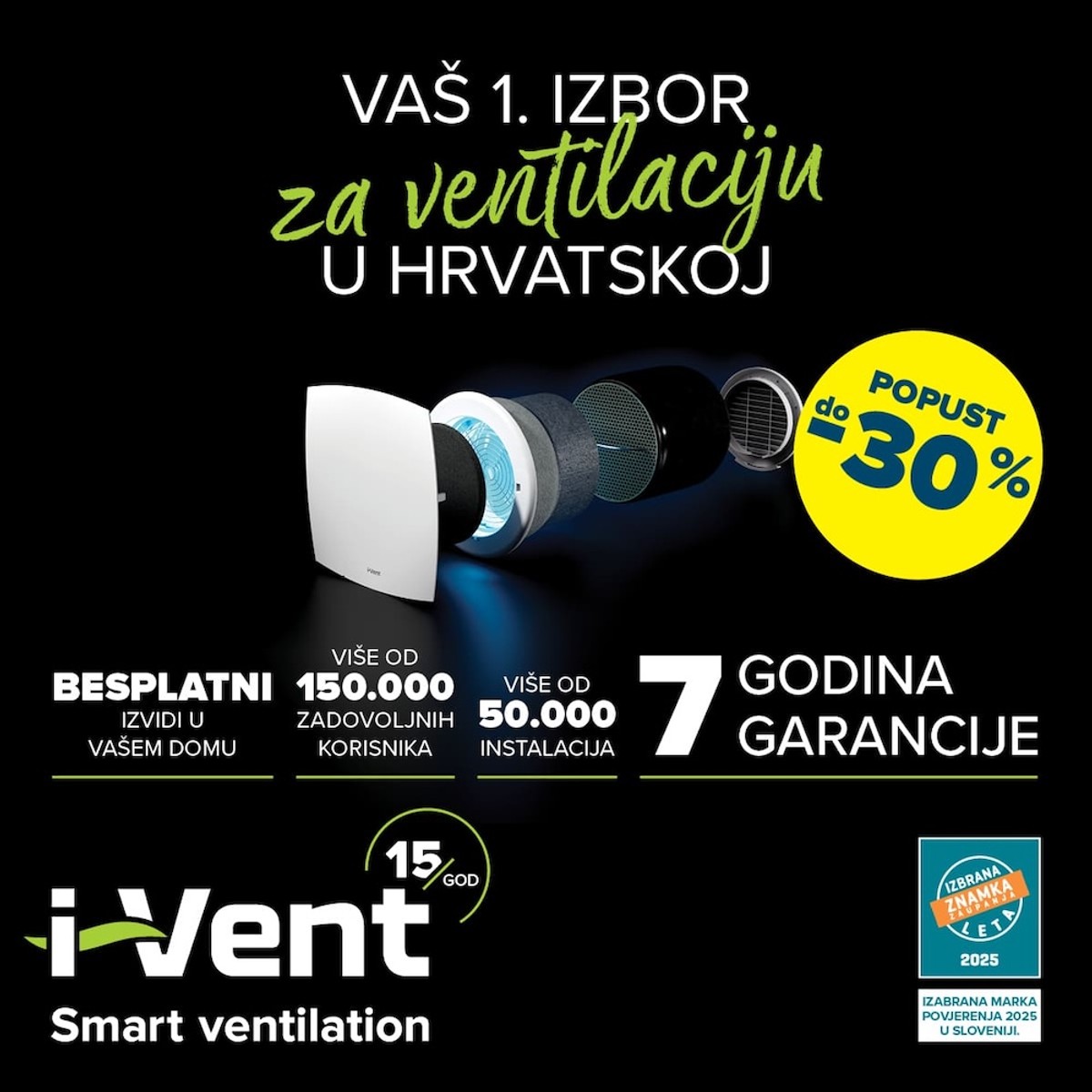 Ljetna vlaga kuca na vrata - iskoristite 30 % popusta i trajno se riješite vlažnih zidova i plijesni uz vrhunsku ventilaciju!