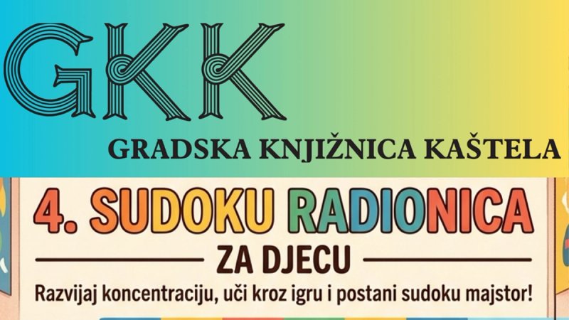 Logičko-enigmatska radionica Sudoku hit ljeta u Gradskoj knjižnici Kaštela