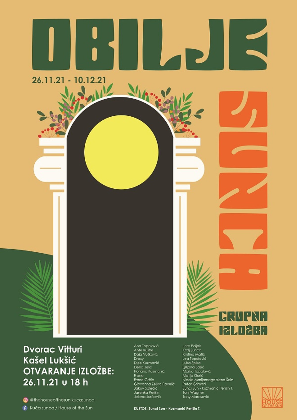 GALERIJA DVORCA VITTURI Otvara se izložba 'Obilje sunca'