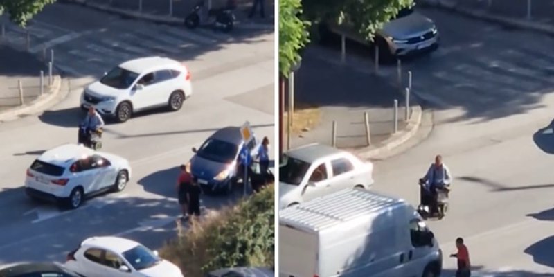 NEVJEROJATNO: U invalidskim kolicima izašao na cestu i regulirao promet 