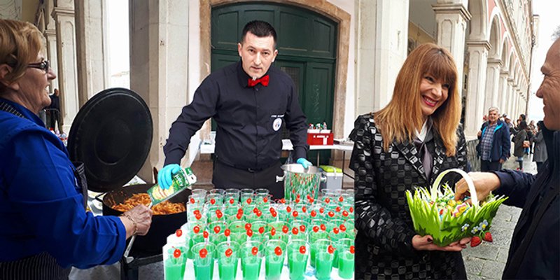 'Uskršnji doručak na Prokurativama' nije omela ni kiša, bilo je turista i domaćeg svijeta