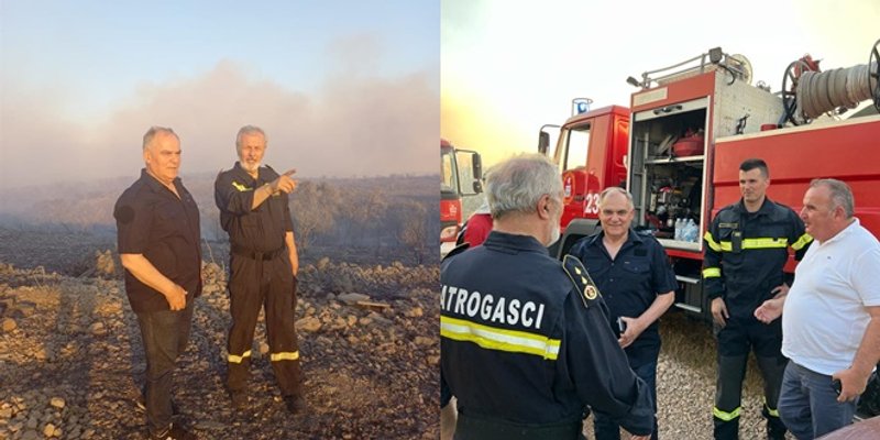 BOBAN I SANADER OBIŠLI POŽARIŠTE 'Dobra je vijest da kuće nisu ugrožene'