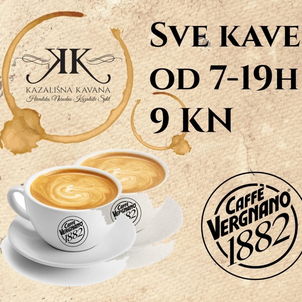 Na prvom katu HNK Split uživajte u unikatnoj Vergnano kavi i vinima po promotivnim cijenama