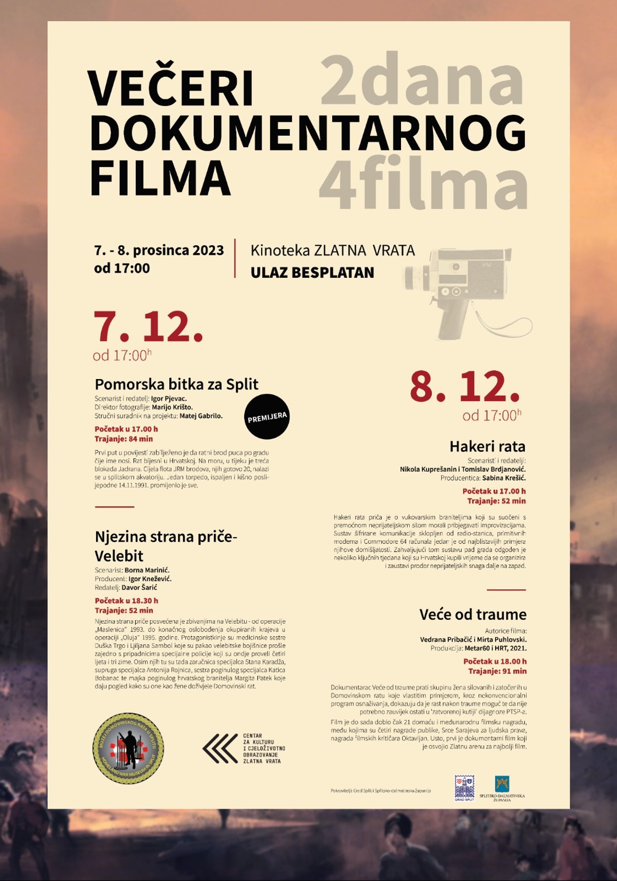 Večeri dokumentarnog filma u kinoteci Zlatna vrata