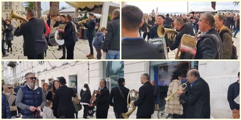 VIDEO Romski trubaduri razgalili Splićane, upadali euri u trubu