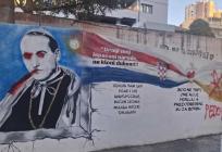 Netko je pošarao mural Alojzija Stepinca u Splitu