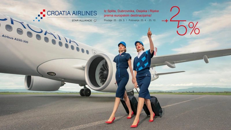 Iskoristite proljetnu priliku: 25 % popusta na međunarodne letove iz Splita i drugih hrvatskih gradova