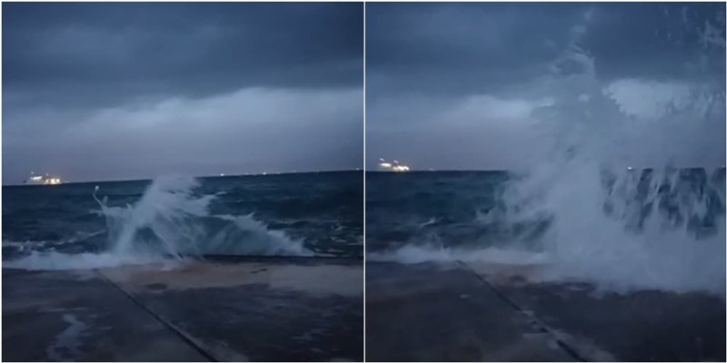 VIDEO Olujno jugo 'okupalo' Supetar