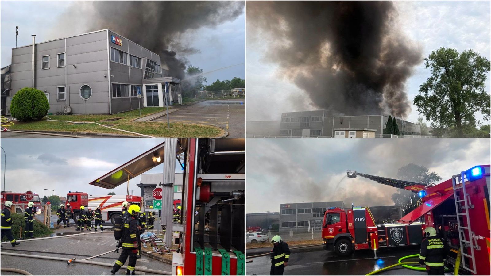 Ugašen požar skladišta tvrtke kraj Čakovca, vatrogasci i radnici nadisali se dima