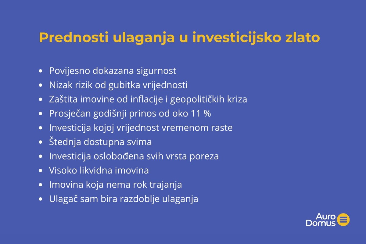 Zlato je jedan od najpopularnijih izvora pasivnog prihoda u Hrvata. Evo i zašto