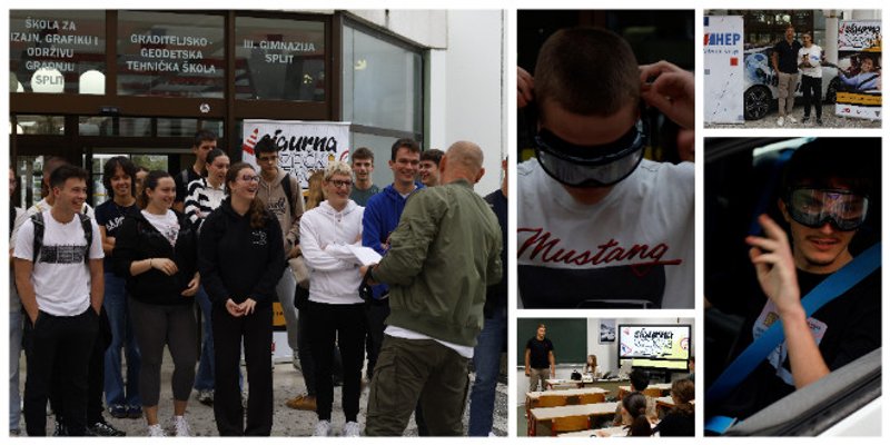 FOTO Splitski gimnazijalci sudjelovali u projektu 'Sigurna vozačka dozvola'. Najbolji je bio Bruno Perković