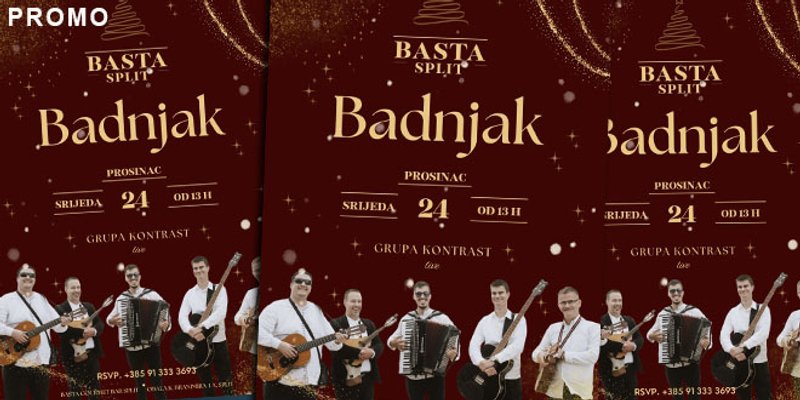 BADNJAK NA ZAPADNOJ OBALI Grupa Kontrast u 'Basti', spremni i darovi za čitatelje