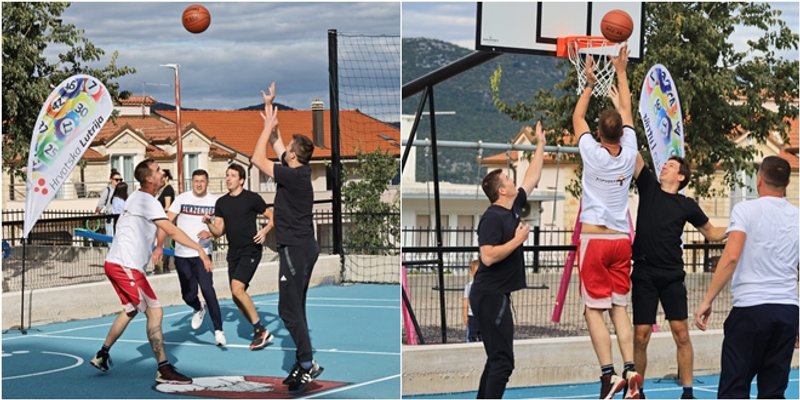 FOTO Otvoreno streetball igralište Hrvatske Lutrije u Vrgorcu