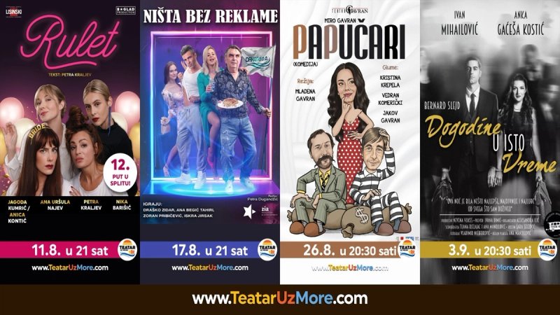 TEATAR UZ MORE Smijeh u kolovozu donose Petra Kraljev, Ana Begić, Kristina Krepela, Uršula Najev...