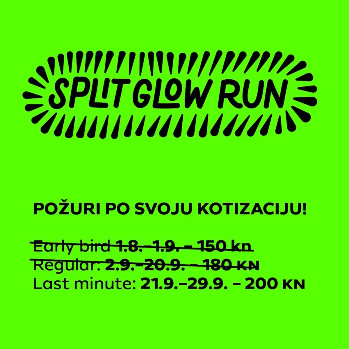 Split Glow Run powered by Konzum: još 3 dana vrijede last minute cijene