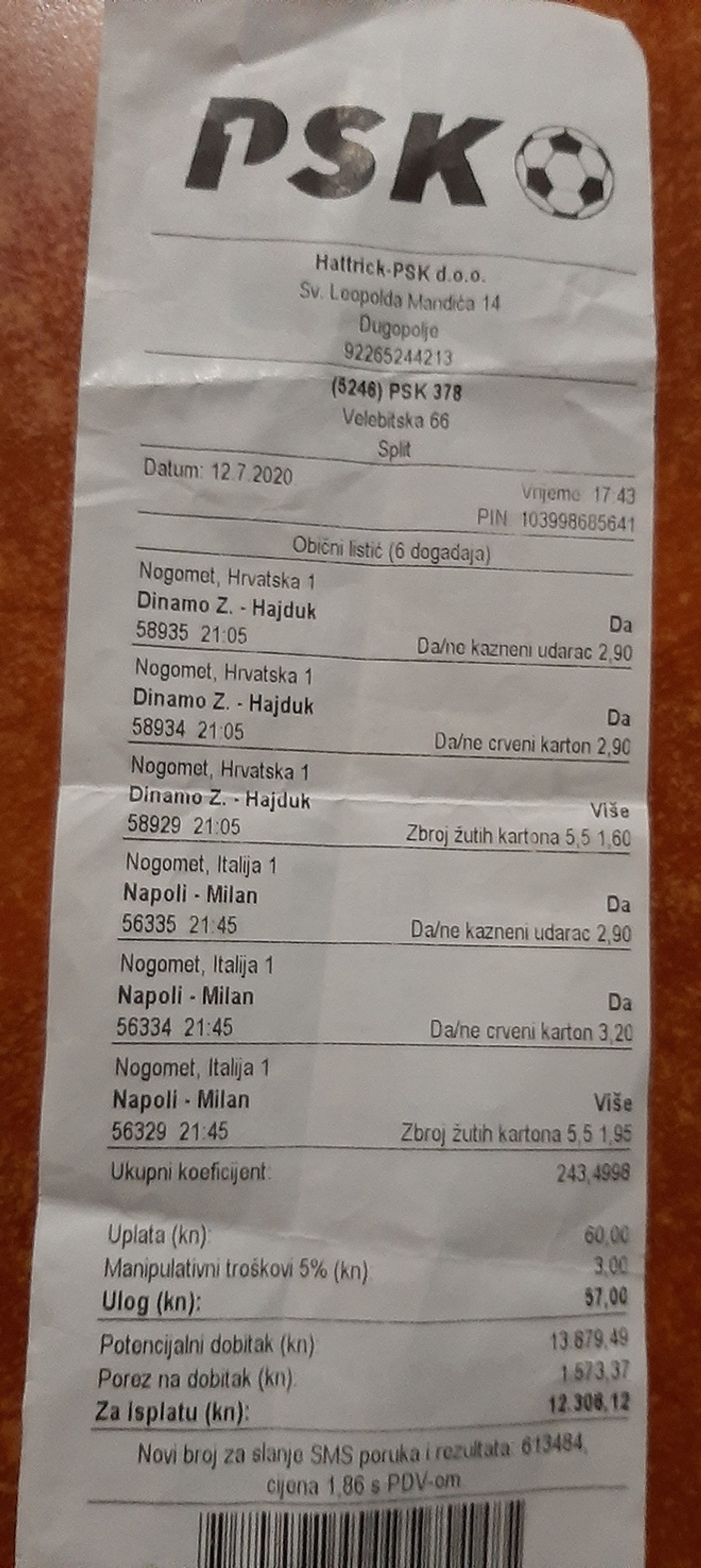 SPLITSKI MAJSTORI Uložili 60 kuna na dvije utakmice, a dobili preko 12 tisuća!