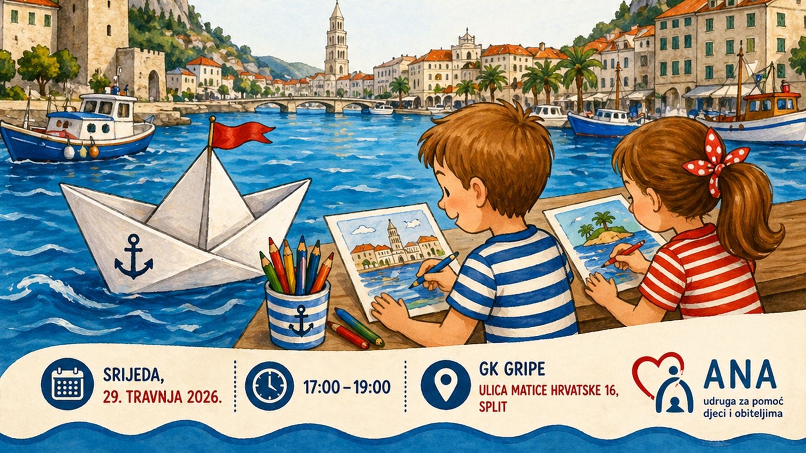 Od tradicije do kreativnog stvaranja: Radionica 'Brodovi Dalmacije' vodi mališane kroz Omiš, Split i obalu