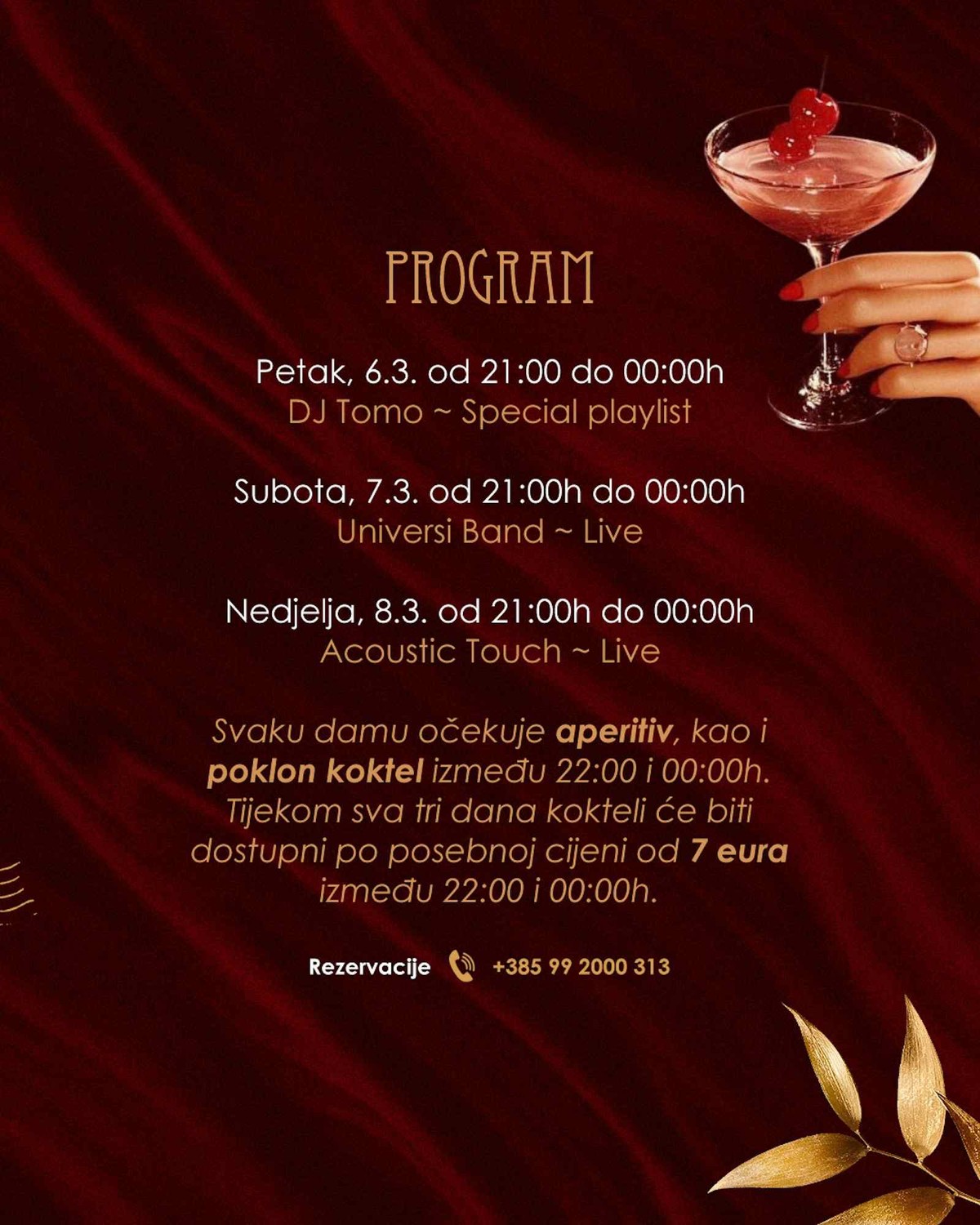 Tri dana elegancije i ritma: Ususret Danu žena Maestro predstavlja 'Zlatni sat za nju'