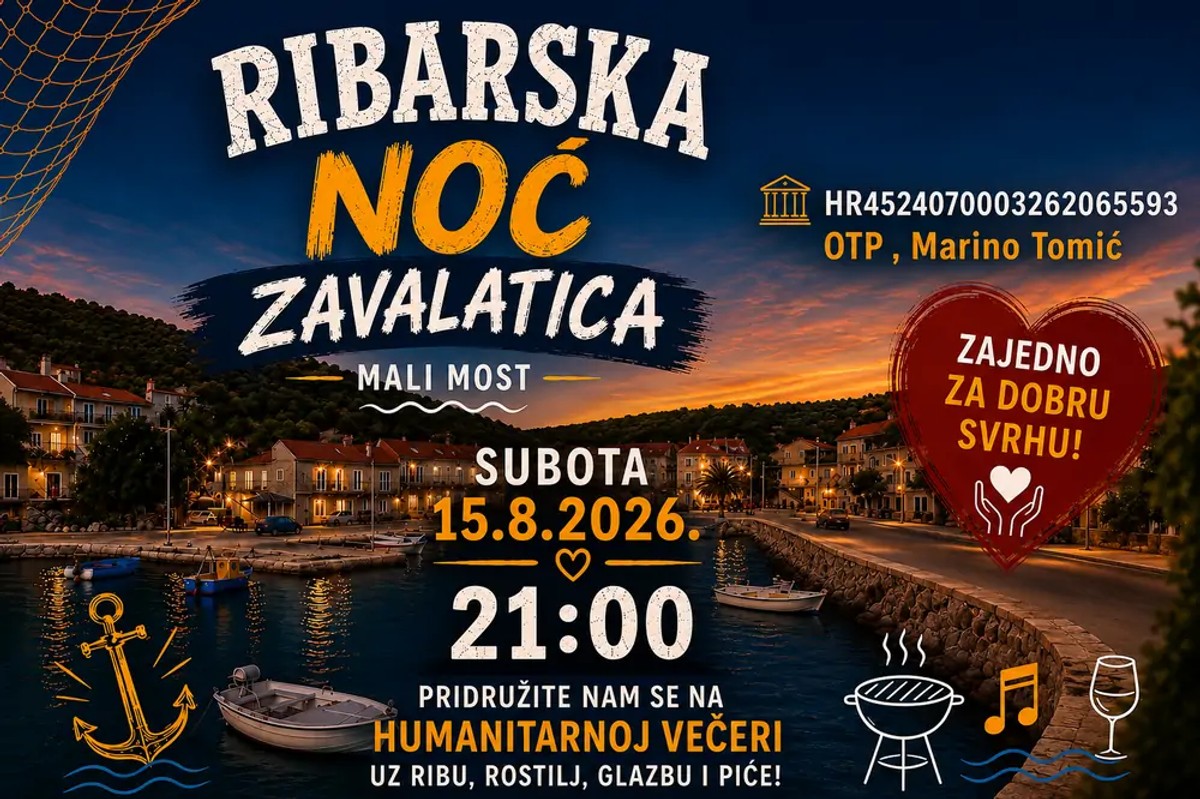Pridružite se humanitarnoj Ribarskoj noći za branitelja Marina Tomića iz Čare